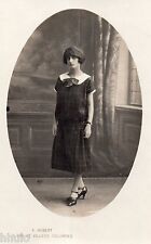 BL742 Carte Photo vintage card RPPC Femme mode fashion robe dress 1925