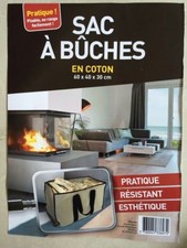 SAC A BUCHES QUALITE TRES RESISTANT EN TOILE 60x40x30cms