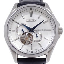 Citizen NP1011-08A Ouvert Coeur St. Acier Argent Blanc 10Bar Automatique Montre