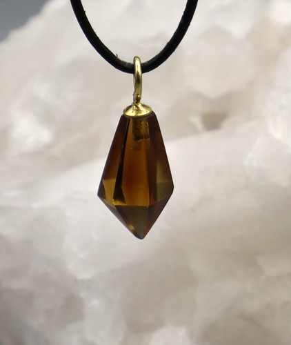 Pendentif pointe citrine - pointe,