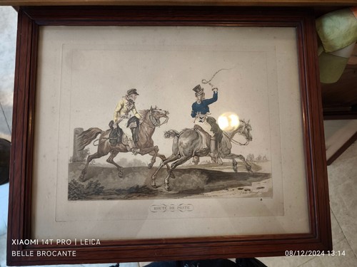 Gravure encadrée cavaliers - encadrée,