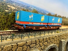 Wagon plat porte contenaire ou