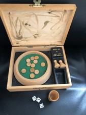 ?‍⬛ Ancien jeu de dés 421 dans son coffret  piste en bois  Petit jeu de voyage