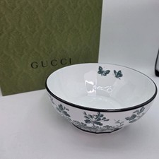 Saladier Gucci Richard Ginori Herbier porcelaine verte 23 cm avec boîte inuti...