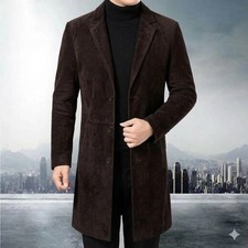 Manteau Trench Marron En Cuir