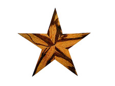 Etoile en bois précieux, bois