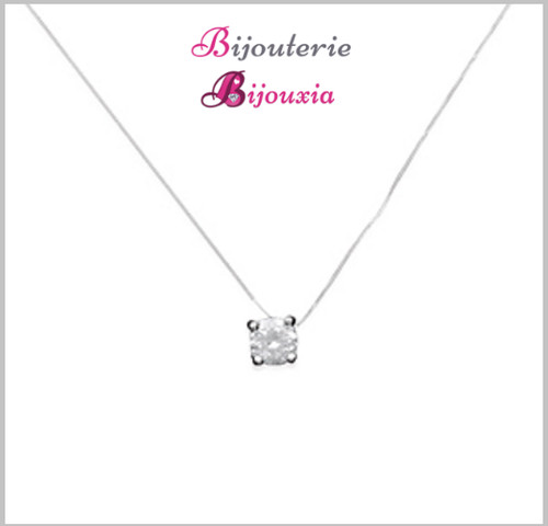 Collier fil nylon diamant - collier,