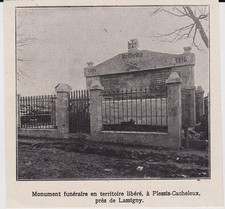 1917  --  MONUMENT FUNERAIRE ALLEMAND A PLESSIS CACHELEUX   3I074
