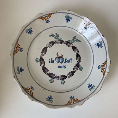 Assiette mariage ancienne - de,