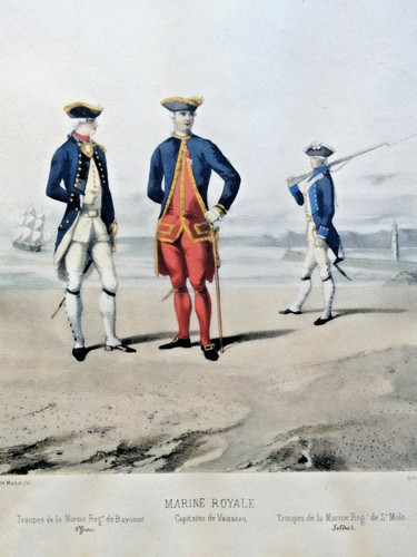 Lithographie dessin aquarellé
