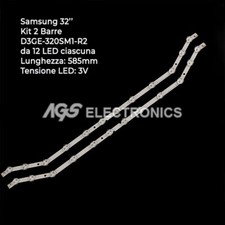 KIT 2 BARRES BANDES TV LED SAMSUNG D3GE-320SM1-R2 BN96-28763A UE32H5303AK