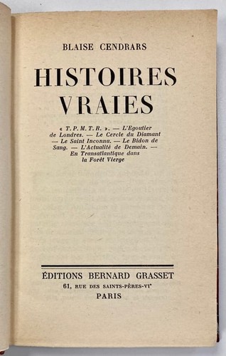 Cendrars blaise - cendrars.,