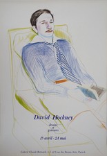 David HOCKNEY : Portrait de jeune homme - Affiche originale
