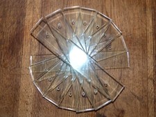 1 paire de plaques de propreté en verre transparent biseauté vintage