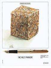 Publicité Advertising 097  1979   stylo plume Parker  signé César