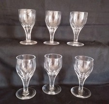 Rare Lot 6 Verres Vin Cristal