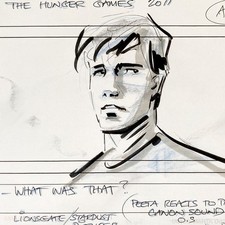 The Hunger Games Original Storyboard Art Signed by Dino Athanassiou (2012)