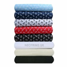 Tissu tissé à imprimé marin Anchor,Sensation de coton,Couvrant le visage