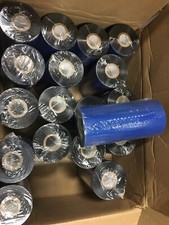 Box Of 18 Rolls Zebra 8907 Wax Ribbons Black 6” Wide