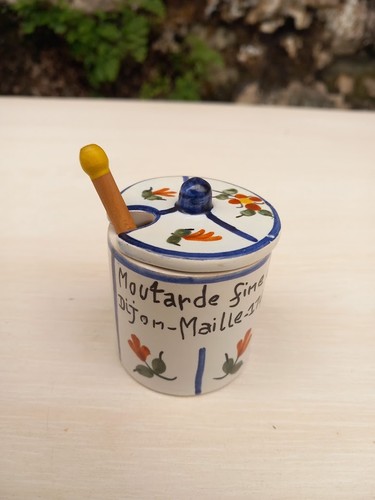 Moutardier faïence - moutardier, en