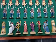 Coffret Jeux d'échecs en plomb peint Histoire de France