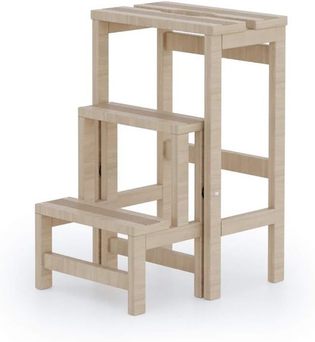 Tabouret bois hêtre 3 - tabouret,