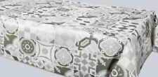 Nappe Toile cirée CARREAUX CIMENT gris - Rectangle 180 x 350 cm