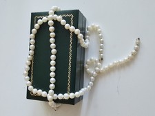  Collier Et Bracelet En Véritable Perle De  Cultures Et Fermoir En Or 585/14k