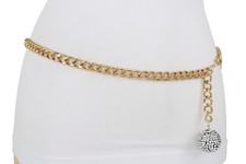 Femme Étroit Métal Or