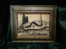 Tableau "Kitch" Bois Sculpture