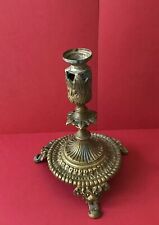 BOUGEOIR FIN XIX RÉGULE DORÉ  PATTES DE LION/ Late 19 th spelter candle-holder