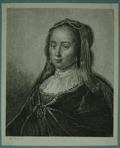 Portrait une dame avec - portrait, d'une