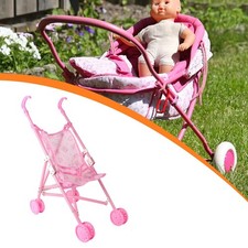 Poussette pliable pour poupée, jouet pour filles et enfants de 3 ans et plus