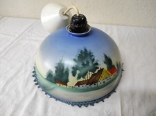 Lampe, Suspension Luminaire, Lustre en opaline Vintage