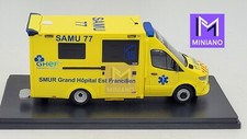 AMBULANCE MERCEDES BENZ SPRINTER WAS SAMU 77 SMUR JAUNE REF 407 PERFEX 1/43ème