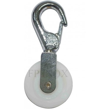 Poulie laiton chromé avec - laiton,