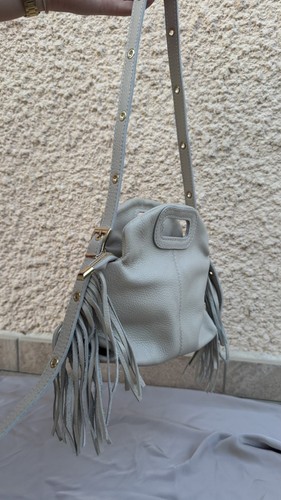 Sac main cuir franges - à,