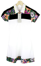 SWEATY BETTY Volley Tennis Robe Femmes XS Manche Courte Ceinture Fleur Imprimé