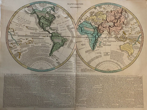Mappemonde historique lesage - mappemonde,