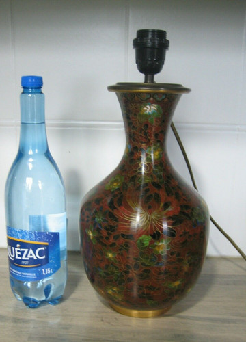 Ancien pied lampe emaux - en,