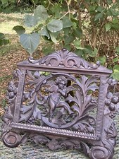 Lutrin En Bois Sculpté & Pour Livre & 18 Eme Siècle & Amour & Ange