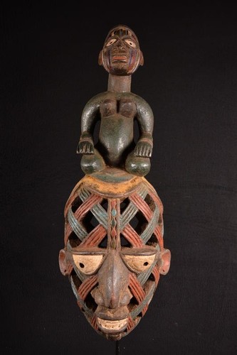 Masque africain ancien gelede - africain,