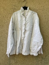 Corsage chemisier col et manches en dentelle. Début XXeme. Costume ancien