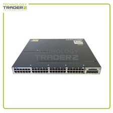 Cisco 3750X 1GbE 48-P Poe + Switch Réseau WS-C3750X-48PF-S V06 W/1x C3KX-NM-1G