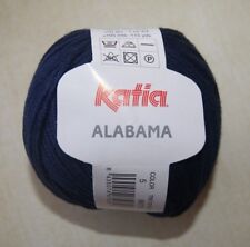 Pelote de laine Katia Alabama bleu foncé n° 5 50% coton 50% acrylique
