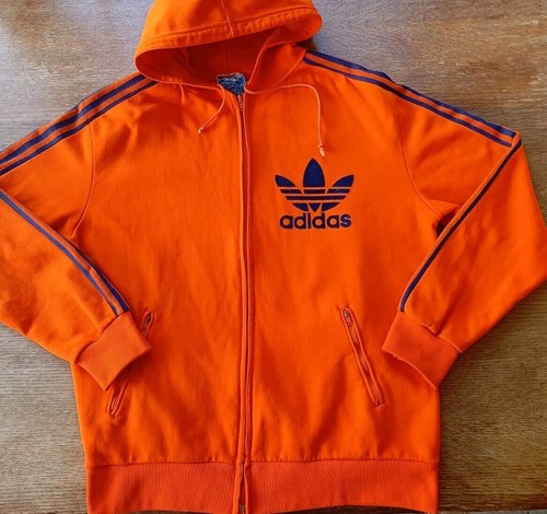 Adidas vintage hoodie made - hoodie, in