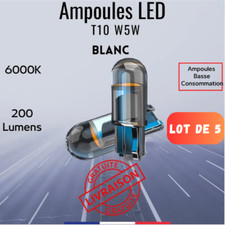 LED W5W  pour voiture, verre