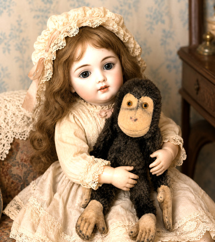 Jouet ancien singe - singe, en