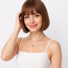 Perruque femme brune carré - perruque,