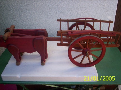 Ancien jouet attelage dejou - attelage,